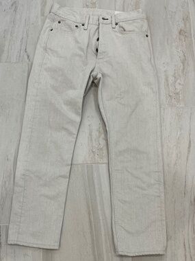 Mens Rag and Bone fit 4 straight jeans in Ecru, size 29" x 26"